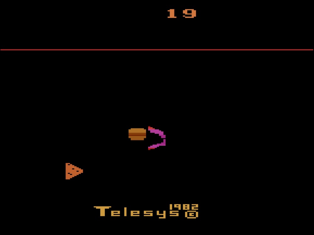 Gameplay of Fast Food for Atari 2600